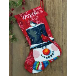 Snowman & Friends Christmas Stocking D71-09146