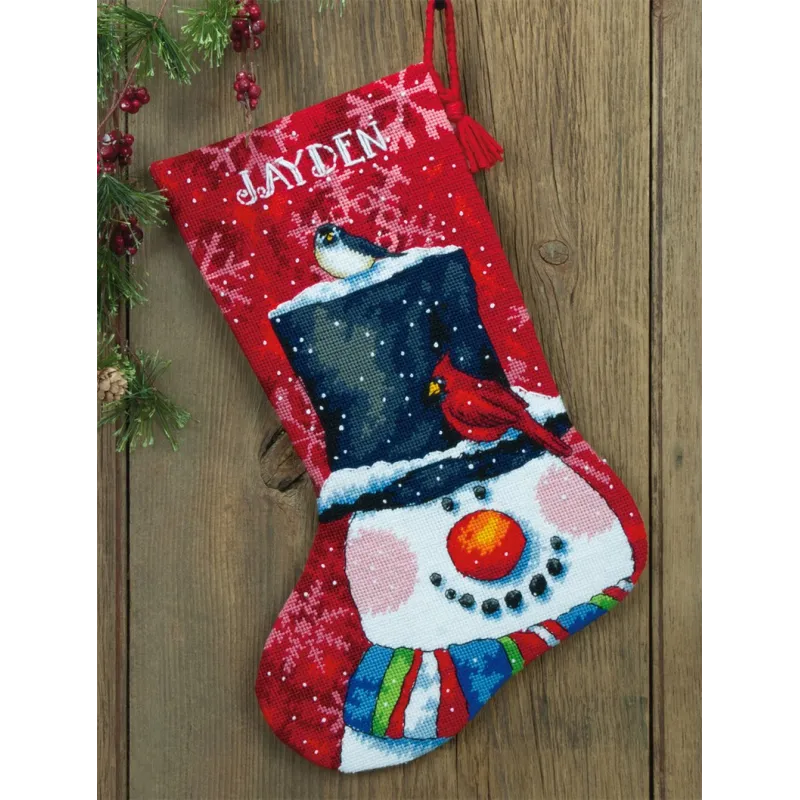 Sniego senis ir draugai kalėdinės kojinės D71-09146