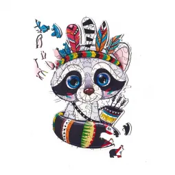 Petit raton laveur indien  DDPZ-002