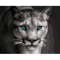 Tapymas pagal skaičius rinkinys. F013 Liūtė medžioklėje 40*50