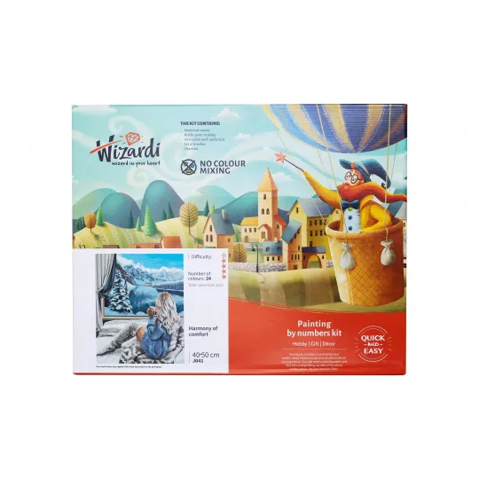 Wizardi Painting by Numbers Kit Tiger in the Jungle 40x50 cm H110