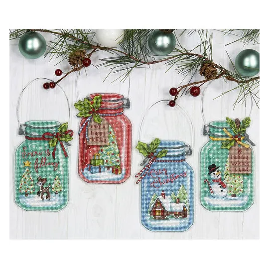 Weihnachtliche Glas-Ornamente D70-08964