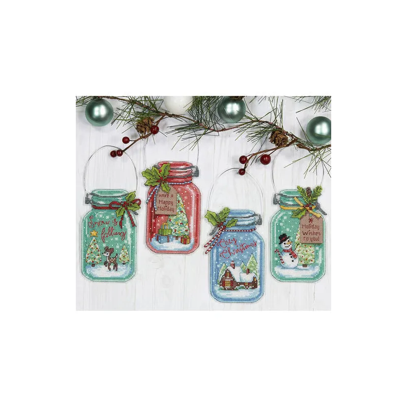 Weihnachtliche Glas-Ornamente D70-08964