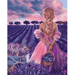Kit de peinture par numéros. J039 Lavender Paradise 40*50
