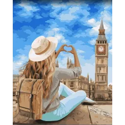 Wizardi paveikslėlis pagal numerius. Londonas, aš tave myliu! 40x50 cm J050 0125