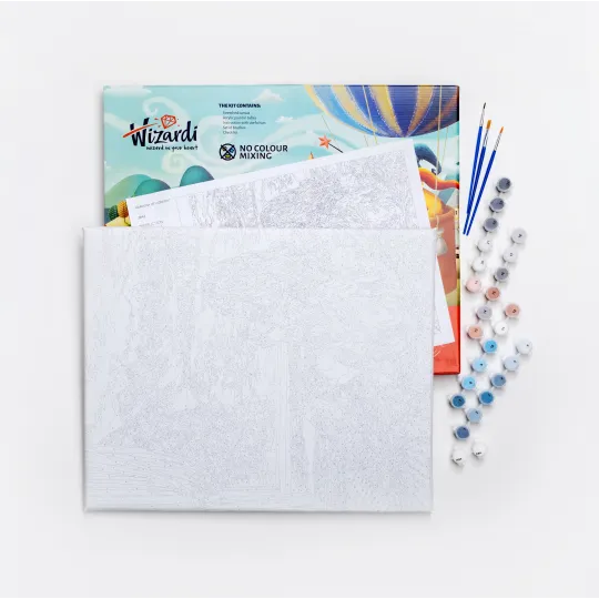SOLDE (abandonné) Kit de peinture par numéros Wizardi Écharpe chaude 40x50 cm L022 SOLDE (abandonné) Kit de peinture par numéros Wizardi Écharpe chaude 40x50 cm L022