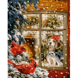 Tapymas pagal skaičius rinkinys. L042 Jaukus sniegas 40*50