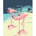 Wizardi painting by number kit. Flamingo 13x16 cm MINI035
