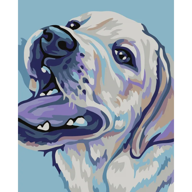 Wizardi Malen nach Zahlen Set. Labrador Retriever 13x16 cm MINI074