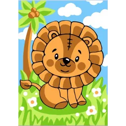 Wizardi painting by number kit. I'm sitting in the sun 13x16 cm MINI106