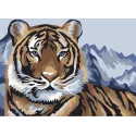 Wizardi painting by number kit. Tiger's gaze 16x13 cm MINI109