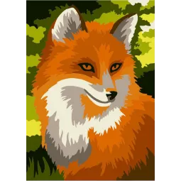 Wizardi painting by number kit. Red fox 13x16 cm MINI114