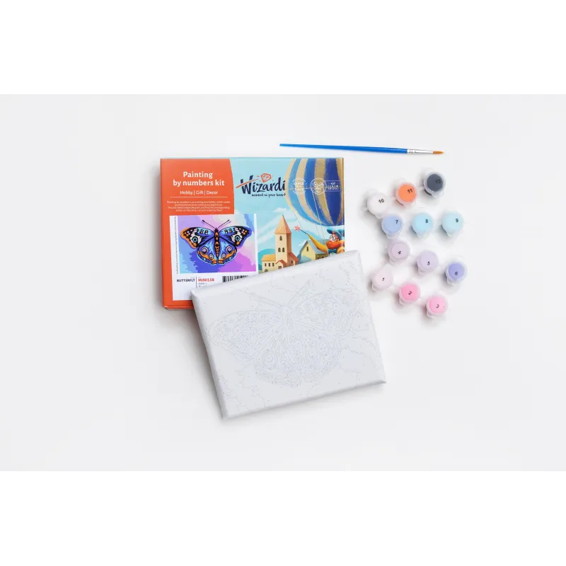 Wizardi Malen nach Zahlen Set. Baby Tiger 13x16 cm MINI116