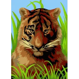 Wizardi piešimo rinkinys pagal skaičius. Baby tiger 13x16 cm MINI116