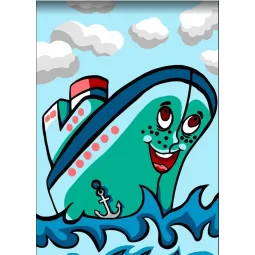 Malen nach Zahlen Set Über das blaue Meer 13x16 cm MINI152