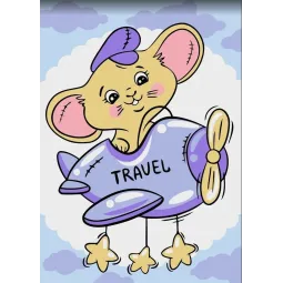 Malen nach Zahlen Set Pilot Mouse 13x16 cm MINI159