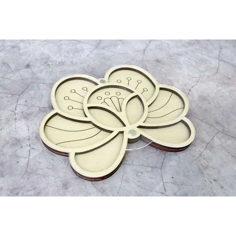 Organizer für Perlen "Blume" (mit Deckel) OR-173