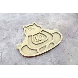 Органайзер для бисера «Кот-йог» (с крышкой) OR-176