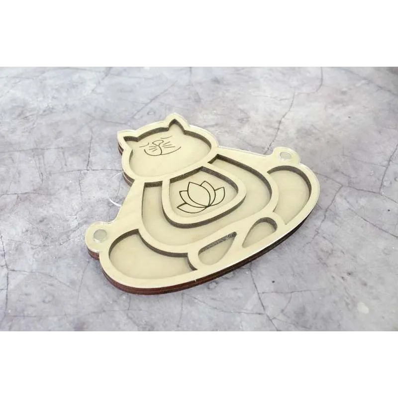 Organiseur pour perles "Cat-Yogi" (avec couvercle) OR-176