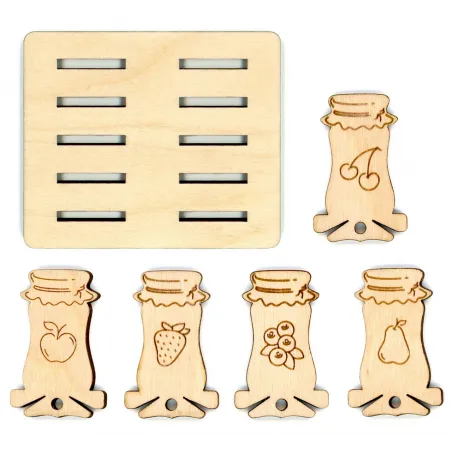 Ensemble de bobines Pots de confiture (10 pièces) + Support OR-039