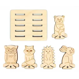 Ensemble bobines animaux (10 pcs) + support OR-040