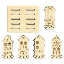 IŠPARDAVIMAS Ritinių komplektas Nameliai (10 vnt.) + Laikiklis OR-041