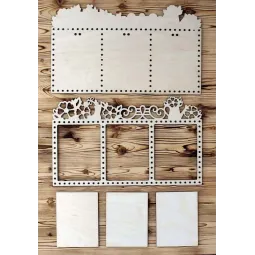 Openwork triple frame "Watering can and flowers" OR-052