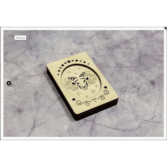 Étui à aiguilles en bois "Ram" OR-217