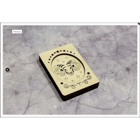 Étui à aiguilles en bois "Ram" OR-217