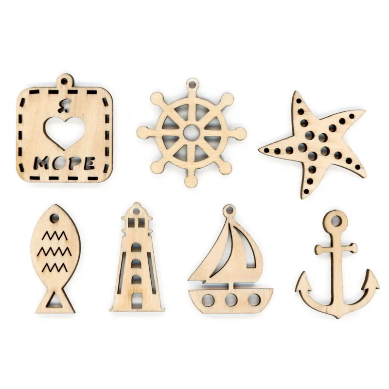 Ensemble de décoration de broderie Sea (7 pcs) OR-098