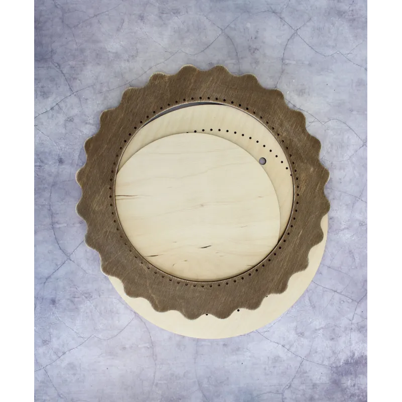 Cadre marron cercle petit OR-245