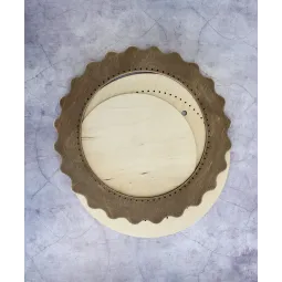 Cadre cercle brun moyen OR-246