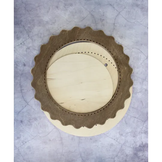 VENTE Cadre marron cercle grand OR-247