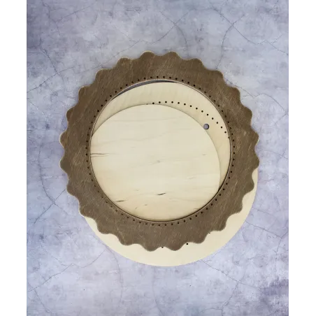 VENTE Cadre marron cercle grand OR-247