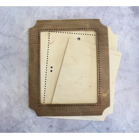 Frame brown rectangle medium OR-249