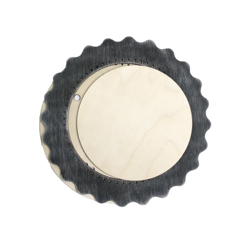 Cadre cercle gris-bleu petit OR-251