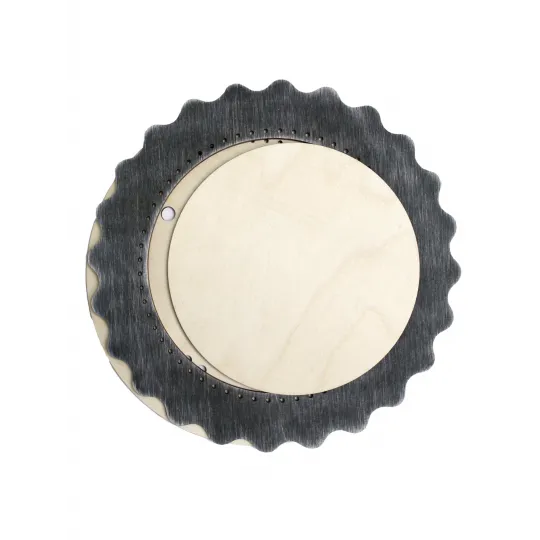 CADRE VENTE gris-bleu cercle grand OR-253