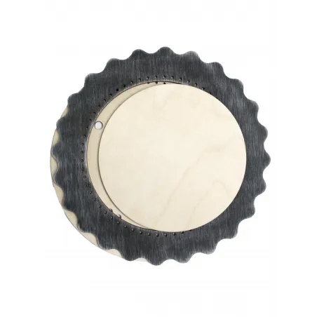 CADRE VENTE gris-bleu cercle grand OR-253