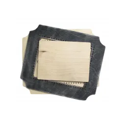 Cadre rectangle gris-bleu petit OR-254