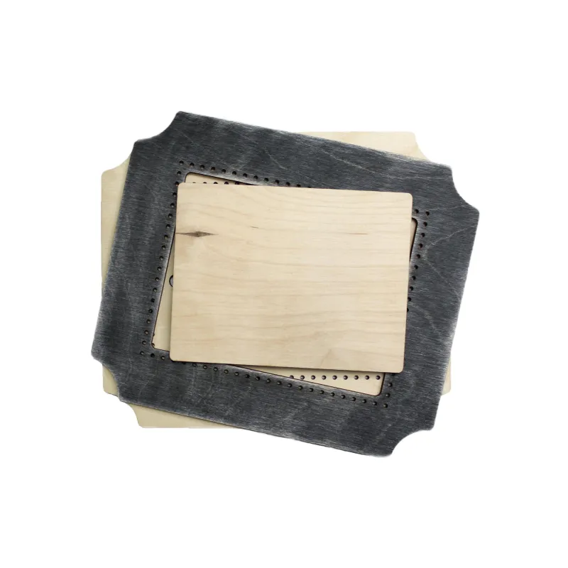 SOLDE Cadre rectangle gris-bleu grand OR-256