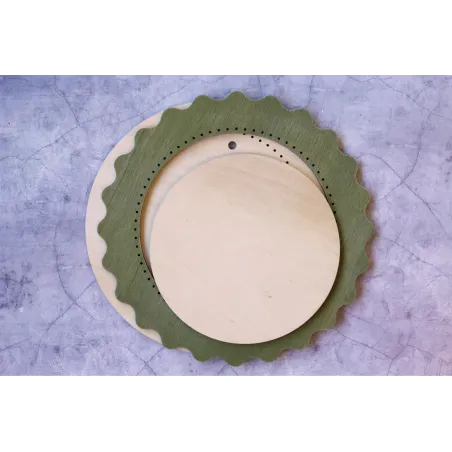 Cadre VENTE cercle vert grand OR-259