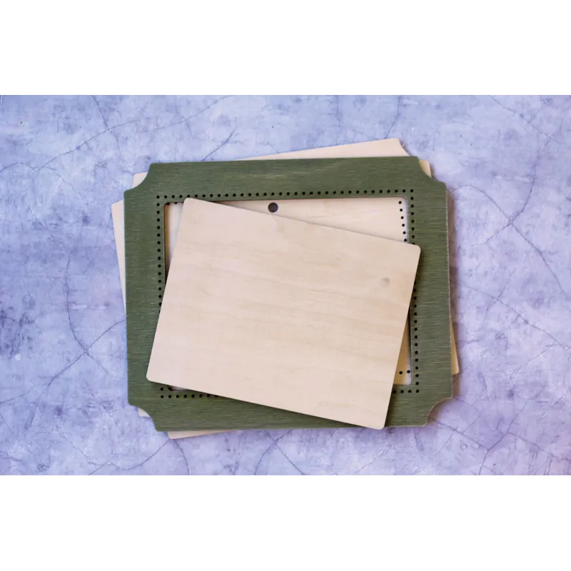 VENTE Cadre vert rectangle petit OR-260