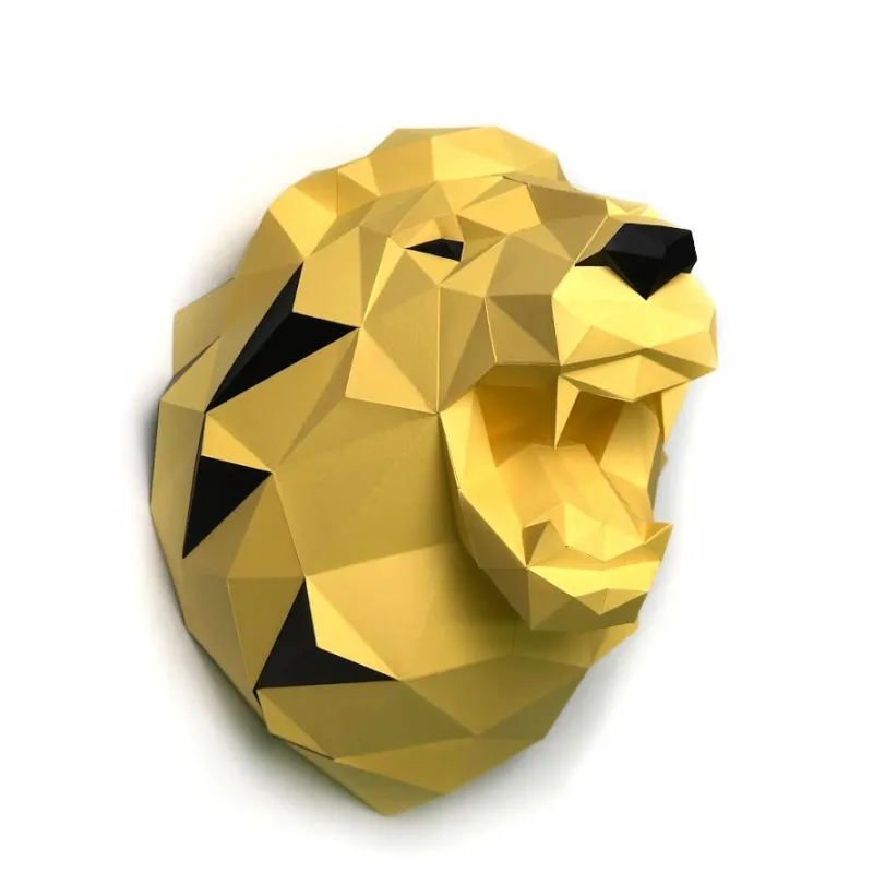 „Wizardi 3D Papercraft Kit Lion Yellow“ PP-1LVN-SOL