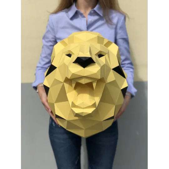 Wizardi Kit Papercraft 3D Lion Jaune PP-1LVN-SOL