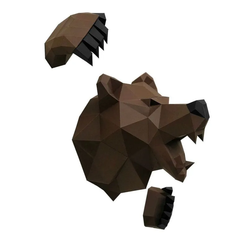 Wizardi 3D Papercraft Bear PP-1MED-BRW