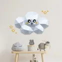 WIZARDI 3D paper craft models Cloud PP-1OBL-WHT