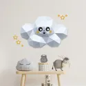 WIZARDI Modèles d'artisanat en papier 3D Cloud PP-1OBL-WHT