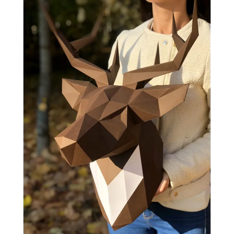 Wizardi 3D Papercraft Kit Deer PP-1OLP-BRW