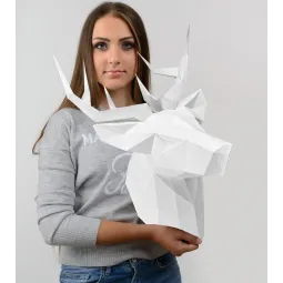 Wizardi 3D Papercraft Kit Deer PP-1OLP-WHT