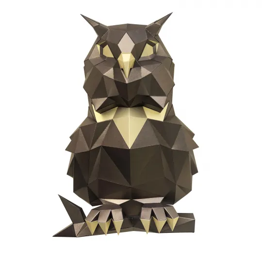 „Wizardi 3D Papercraft Kit“ pelėda bronzos spalvos PP-1SOV-2BG